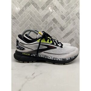 Brooks Trace 2 Running Shoes Womens 9.5 B 9.5B White Black Fire Department Mesh